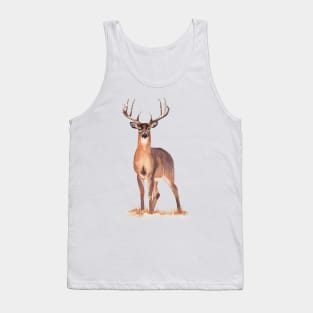 Watercolor deer painting. Tank Top